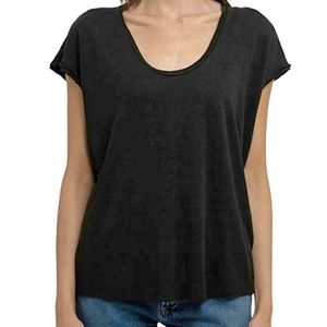 FRAME DENIM Easy Scoop Organic Linen Tee Shirt